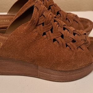 Michael Kors Peep Toe Clog Criscross Detail Leather Upper Rubber Outsole.women9